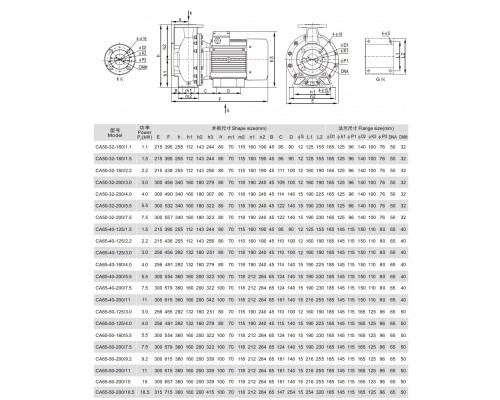 monobloc console pump СА50-32-200/4.0