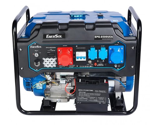 Генератор бензиновий EnerSol EPG-8500UEA 8.0/8.5 кВт, трифазний, з електрозапуском, адаптований під АТС