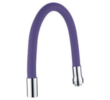 Вилив (гусак) 3/4" для кухні силіконовий фіолетовий AQUATICA (XH-5243) (9793514)