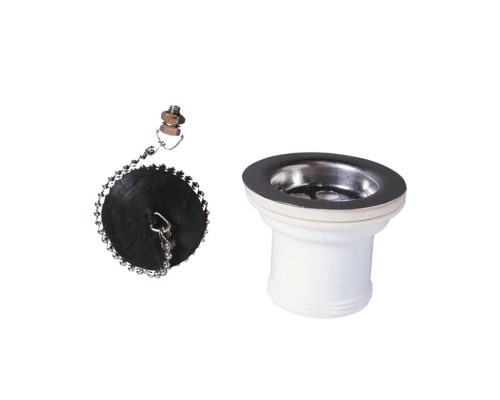 Клапан донний для кухонної мийки з пробкою на ланцюжку 1½" WIRQUIN (9545820)