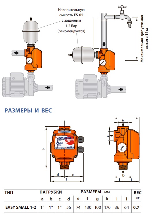  Електронний регулятор тиску EASYSMALL pedrollo 